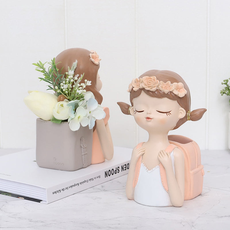 Girl Figurine Vase | Home Decoration Girl Vase | Elda Aesthetic