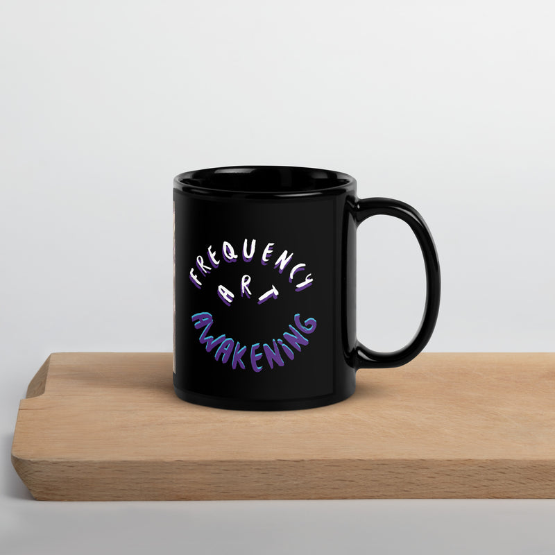 Black Coffee Mugs | Black Glossy Mug Awakening | Elda Aesthetic