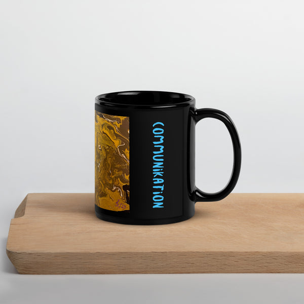 Personalized Black Coffee Mug | Black Glossy Mug | Elda Aesthetic
